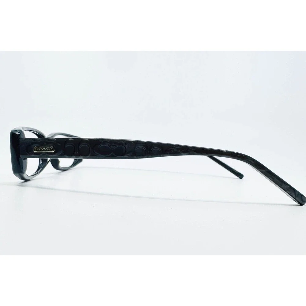 Coach Eyeglasses Women Black Edythe 840 Signature Logo Rectangle 135